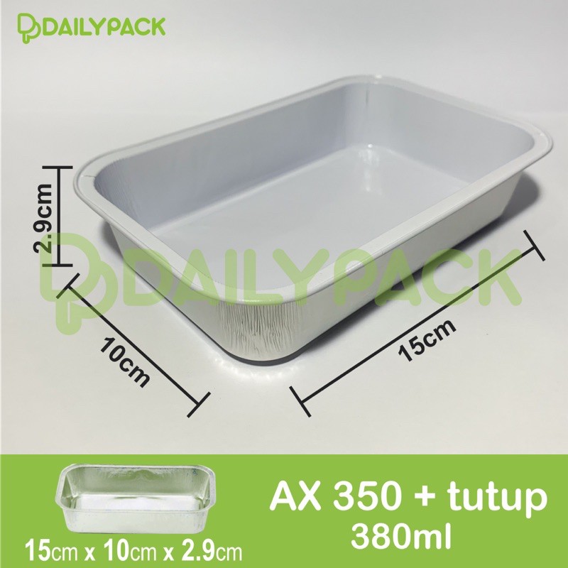 ALUMINIUM FOIL CUP AX 350 + TUTUP FOIL