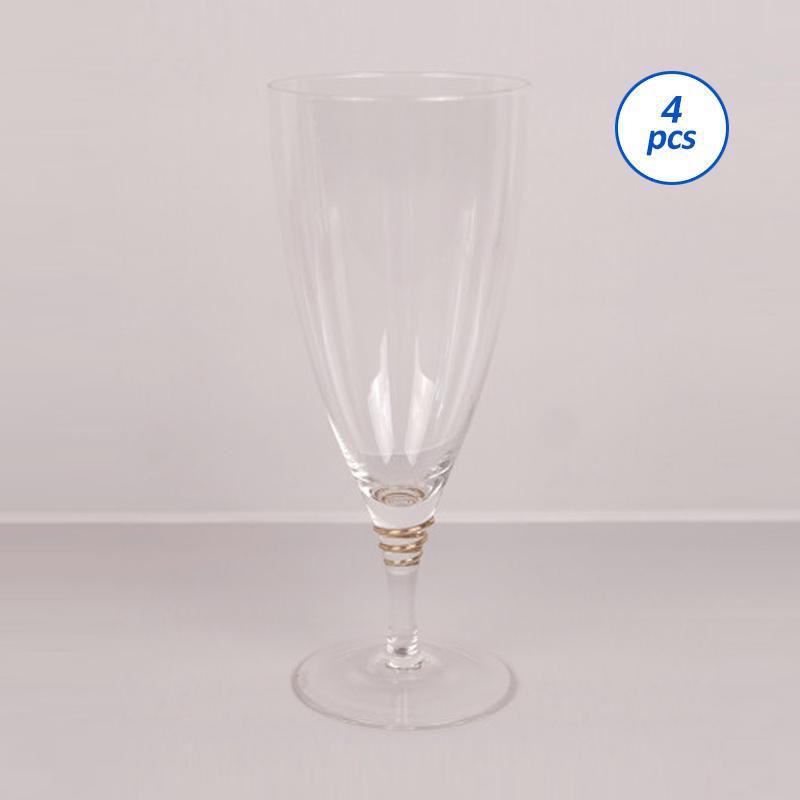 BREWSUNIQ - Helix Gold 016 Wine Glass 630ml Set 4 Pcs | Gelas Wine Kaca Bening Elegan Bar Restoran