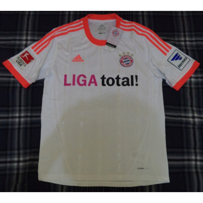 Jersey Bayern Munchen Away 12/13 Full Patch Bundes Liga Retro