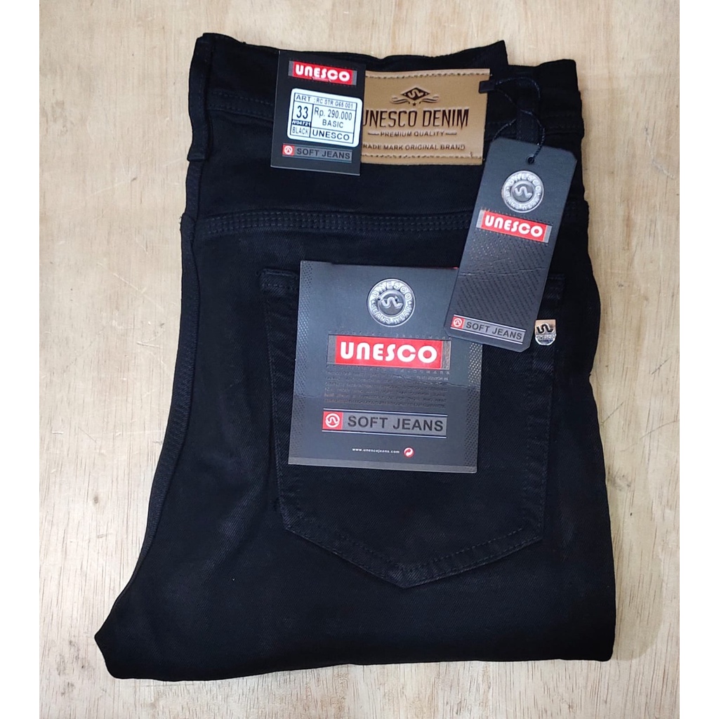 Bayar Di Tempat Celana jeans reguler fit SIZE 27-44 streetch/ STANDAR unesco denim// Celana softjean