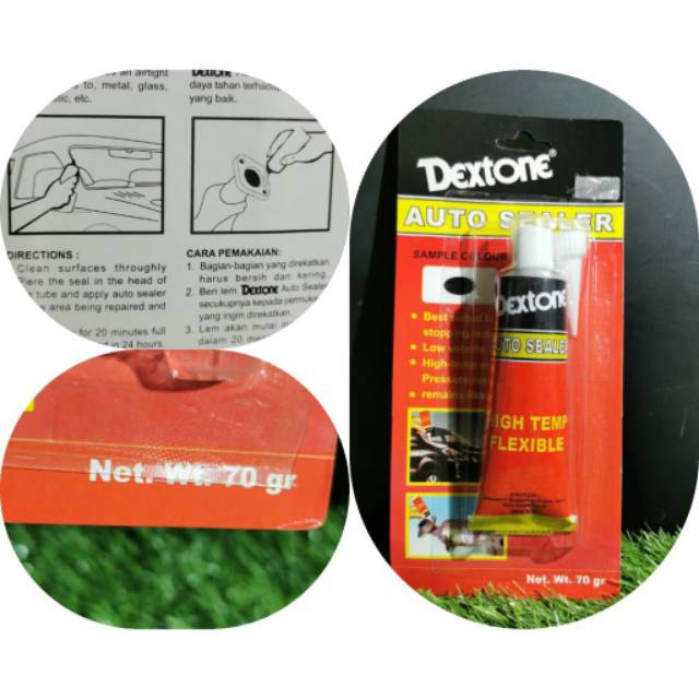 Lem Kaca DEXTONE Auto Sealer 30 / 70 Gram Plastik Metal