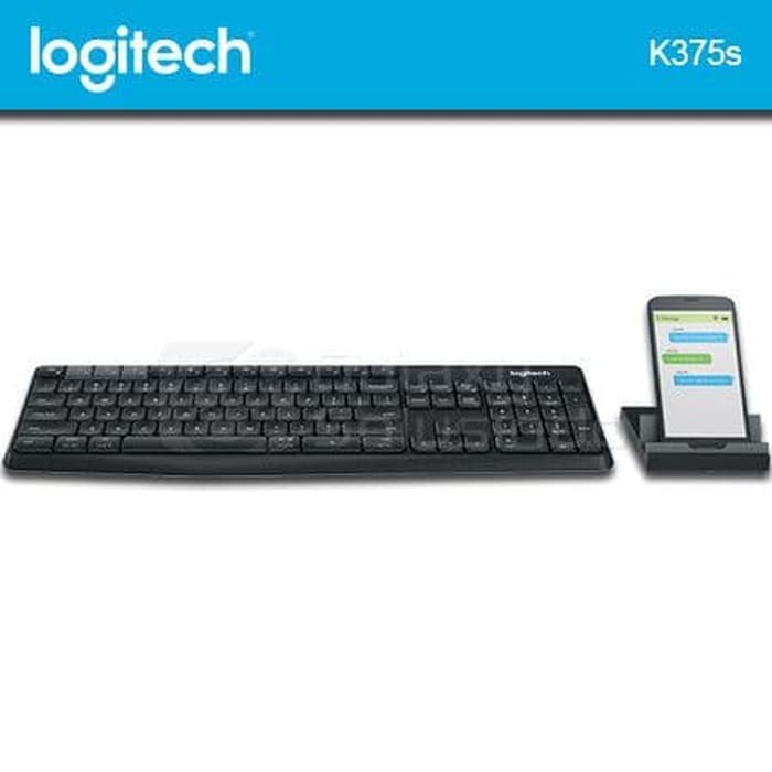 Logitech K375s Multi Device Keyboard   Smartphone Holder Combo