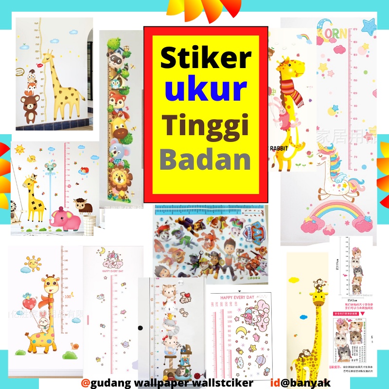 WALL SETIKER WALLPAPER STIKER WALLSTIKER STICKER WALLSTICKER DINDING UKURAN PENGUKUR UKUR TINGGI BADAN ANAK ANAK WALSTICKER TEMBOK WALSTIKER KARAKTER DEKORASI RUMAH UTB PAPER RUANG KAMAR TIDUR PREMPUAN BALITA COWOK CEWEK KARTUN JERAPAH UNICORN SUPER HERO