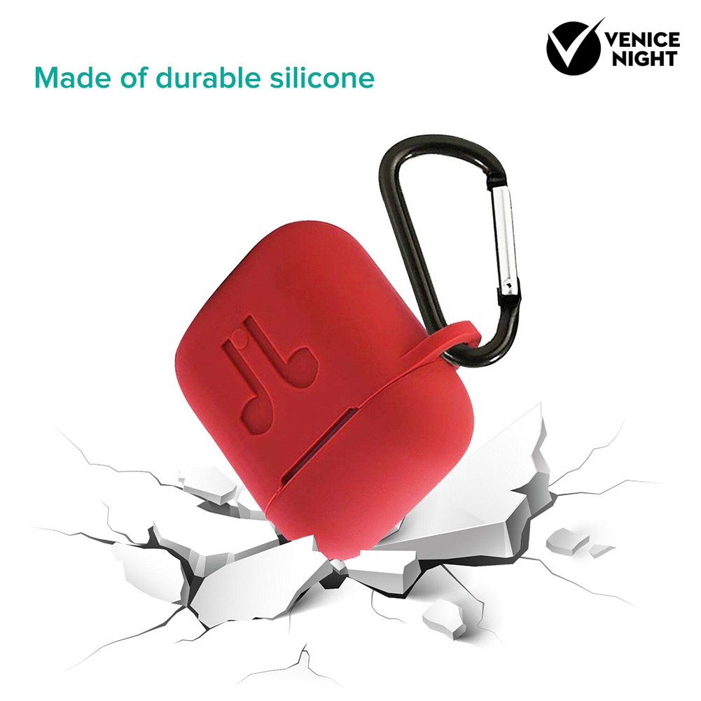 (Venice) 5pcs / Set Case Silikon Portable + Tali Anti Hilang Cover Proteksi Airpods 1 / 2