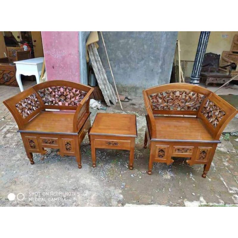 Kursi Teras Kartini Jati Ukir Jepara