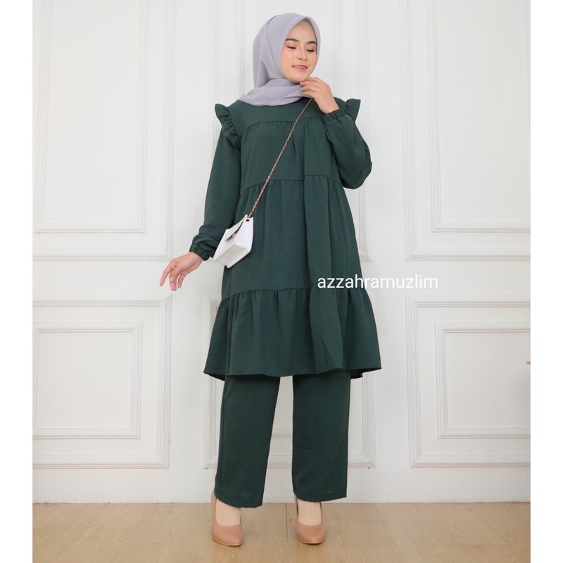 Geisa Set Ld110 - SetCel Crinkle AirFlow One Set Crinkle Jumbo Oversize Setelan Wanita / R.9 -  333-6662
