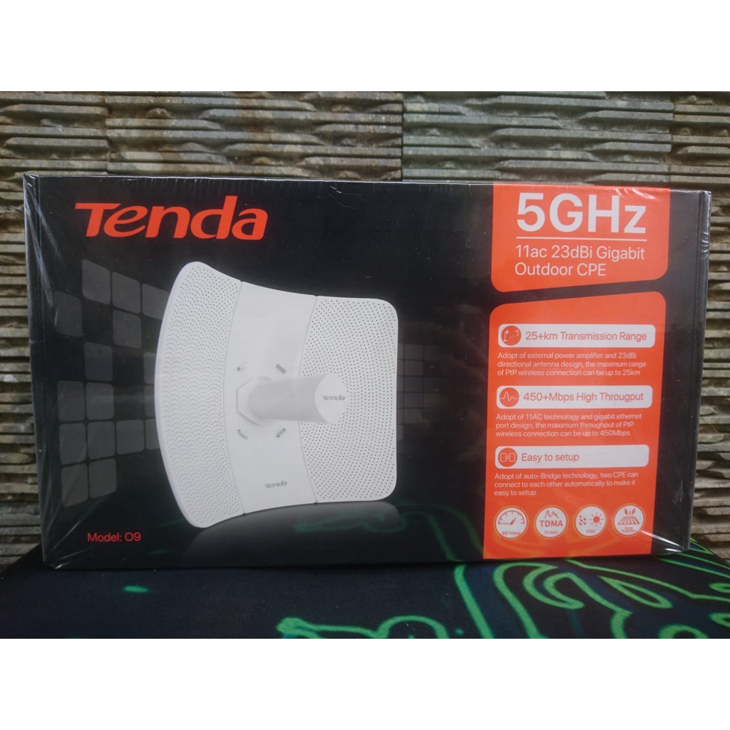 Tenda CPEO9 CPE O9 Wireless 5GHz 23dBi CPE 09 Gigabit Outdoor CPE09