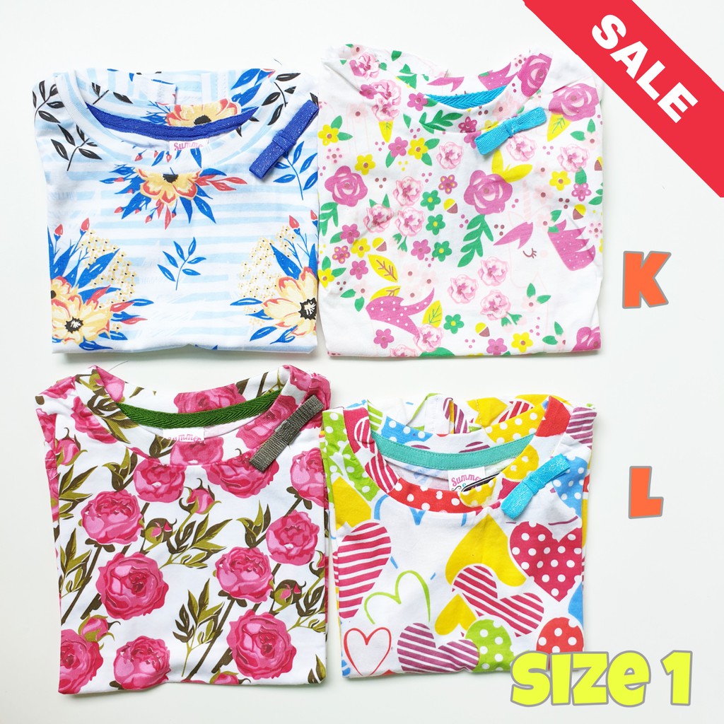 Baju Kaos Anak Perempuan Summersean size 1