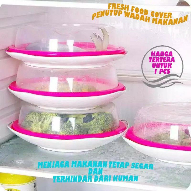 Penutup Wadah Makanan Piring Mangkok Microwave Plastik Wadah Saji