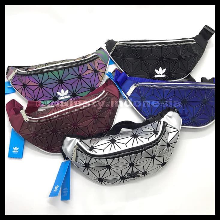 kjaw tas waistbag / tas pinggang adidas diamond 3d fashion premium import - biru duev