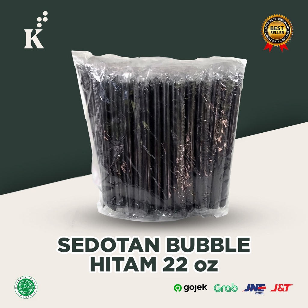 Sedotan Bubble Hitam 22 Oz