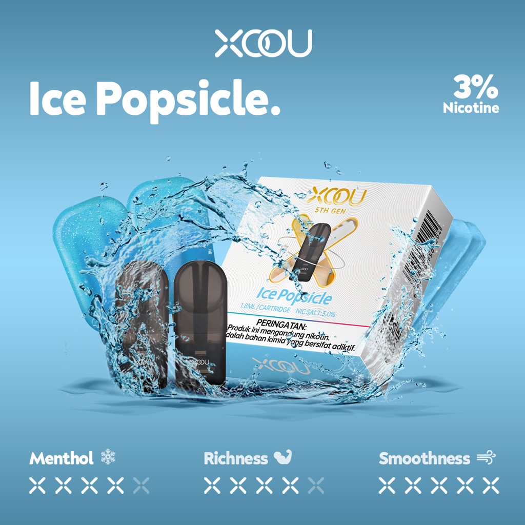 XOOU 5th Generation Mint Flavour 2 CTG - Ice Popsicle