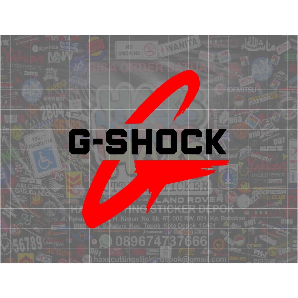 Cutting Sticker G-Shock Ukuran 8 Cm Untuk Motor dan Mobil