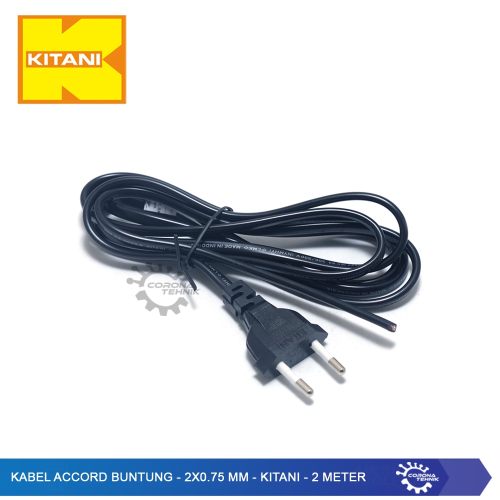 Kabel AC Cord Buntung - 2x0.75 mm - Kitani - 2 Meter