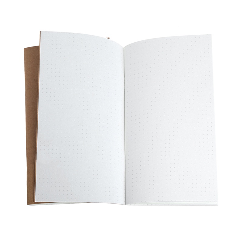 Mary Kraft Paper Notebook Buku Akun Dot Jurnal Diary Memo Blank Halaman Alat Tulis