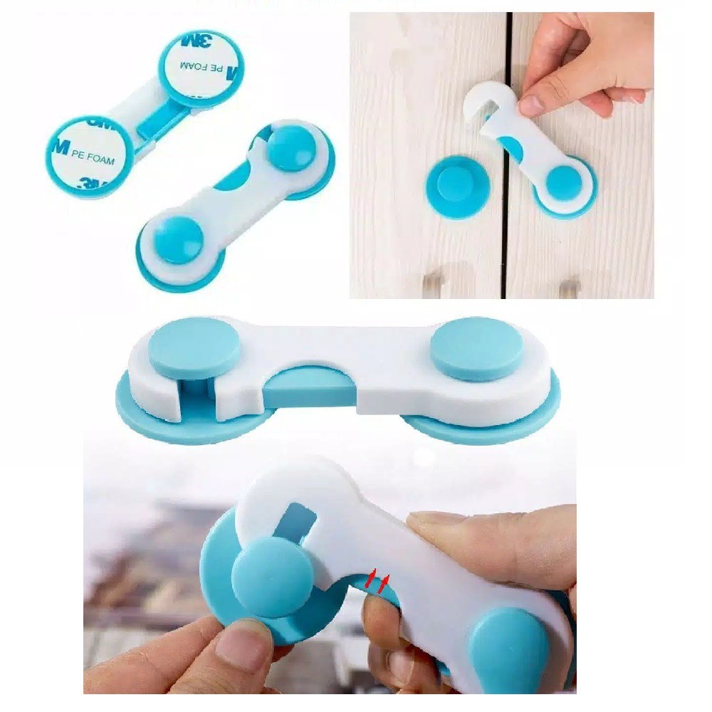 Kunci Pengaman Laci Pintu Lemari Kulkas / Pengunci Laci Bayi / Baby Safety Lock