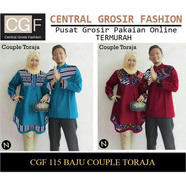 CGF 10404 BAJU COUPLE TORAJA Baju Muslim Pria dan Wanita Model Terbaru,Terkini,Termurah dan Terlaris