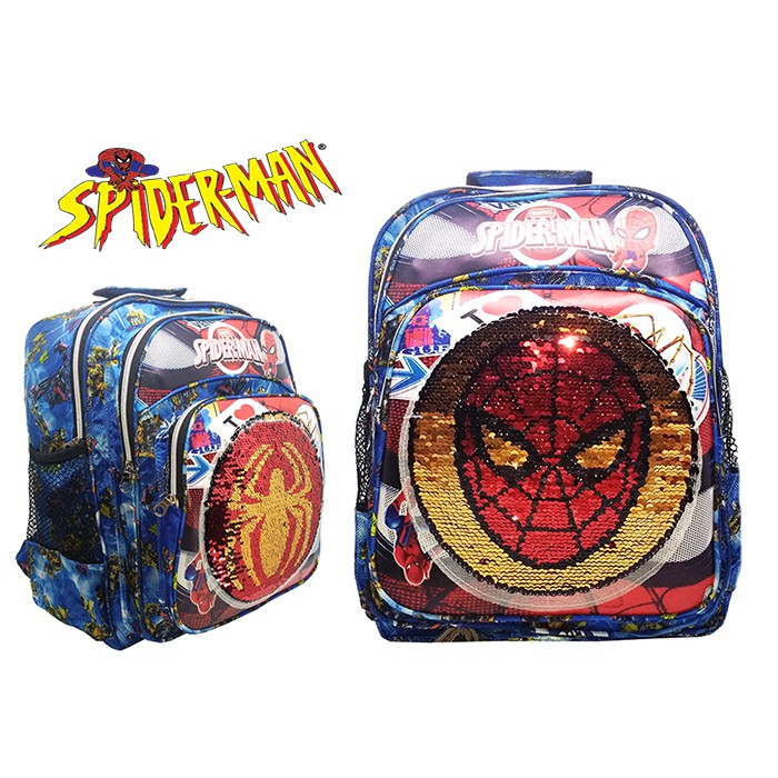 Tas Anak Ransel SEQUIN SPIDERMAN - Tas Anak Ransel SD usap