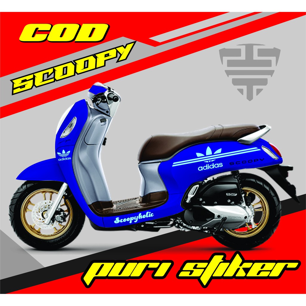 Stiker Cutting SCOOPY strip minimalis adidas scoopy 2017 2021