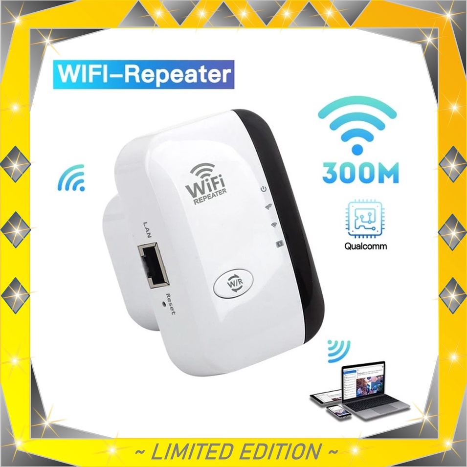 Taffware Wireless-N WiFi Repeater 300Mbps wifi penguat  router repeater mi roter alat penangkap antena usb dongle repeater sinyal wifi extender penguat 4g wireless gsm wifi extender sinyal extender outdoor repeater mt 7601 tenda - WL0189
