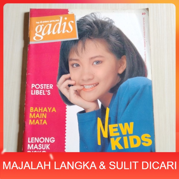 Majalah GADIS No.23 Sep 1990 DESSY KOLOWAY + POSTER LIBELS Langka