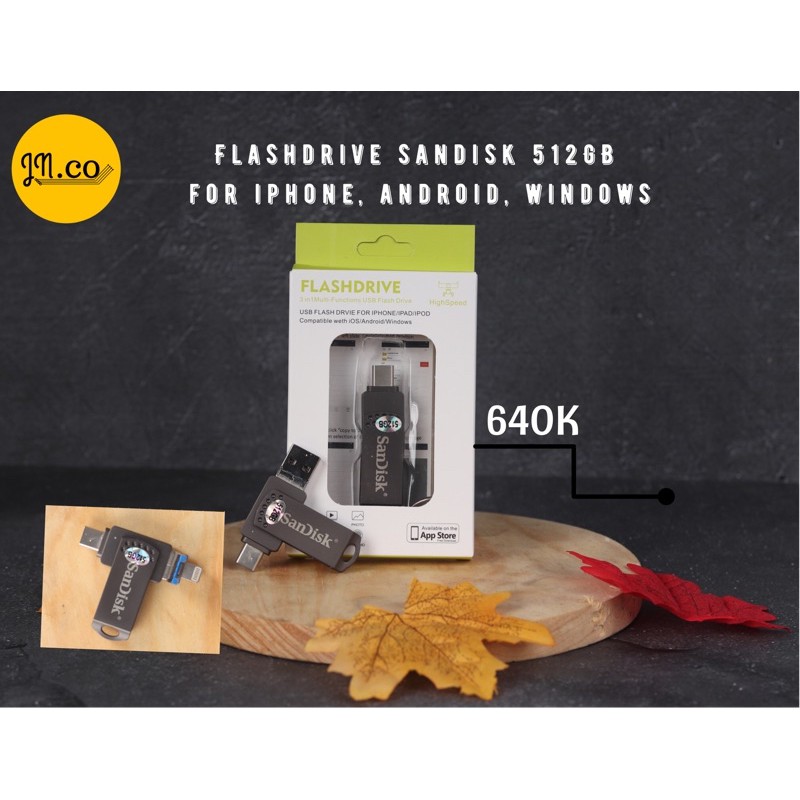 Flashdrive sandisk 512GB for iPhone, Android, Windows / OTG iPhone 512GB