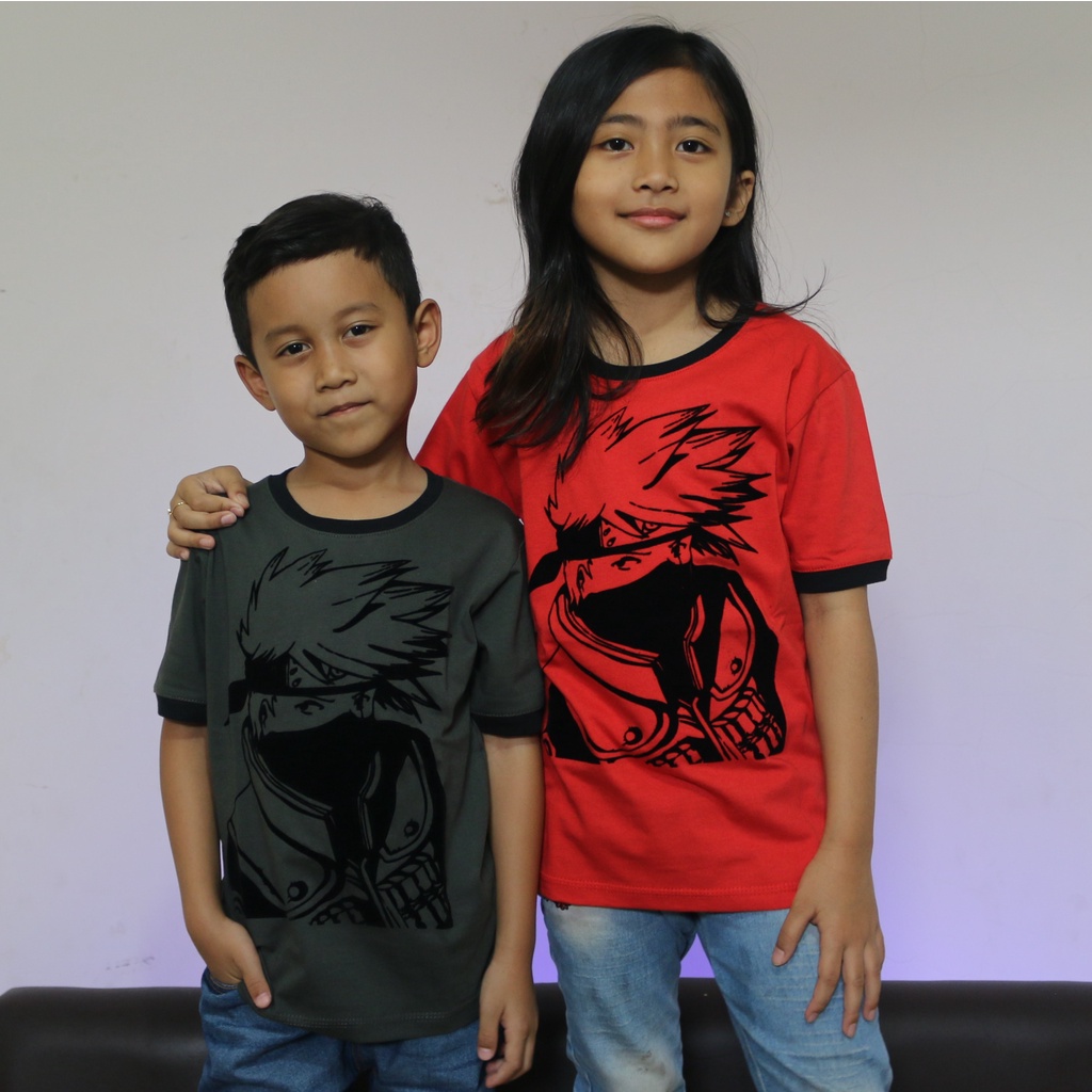Kaos RIB ANAK KAKASHI JAKET - Baju Fashion Anak Bludru Premium REEDSHARK - Kaos Karakter Anime Keren