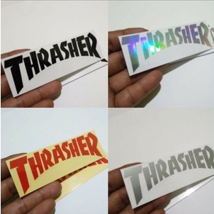 STIKER CUTTING THRASHER LOGO MOTOR MOBIL HELM KEREN AKSESORIS RACING MURAH TERBARU KEKINIAN KATA KATA VIRAL