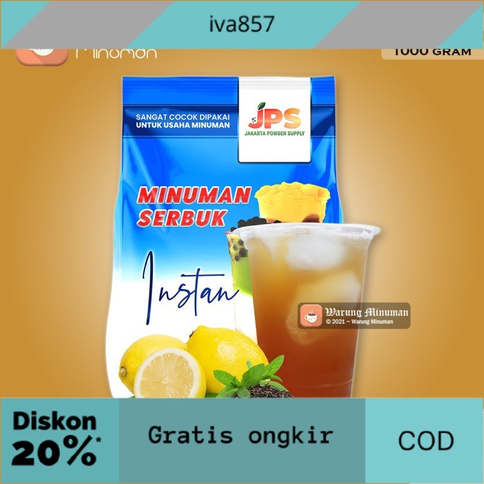 

PROMO Bubuk Minuman 1 kg Lemon Tea Teh Lemon JPS Mix Dengan Gula GRATIS ONGKIR