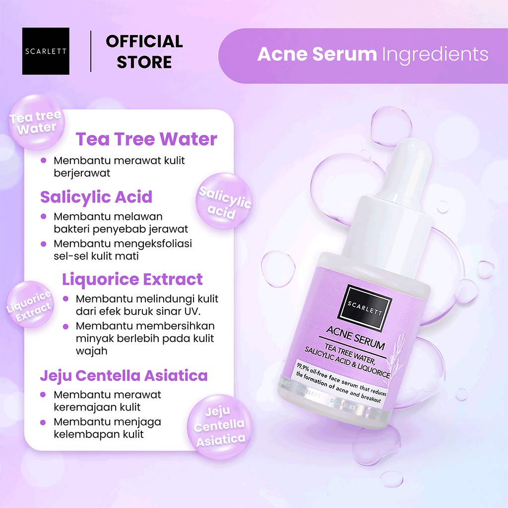 SCARLETT WHITENING ACNE SERUM 15ML