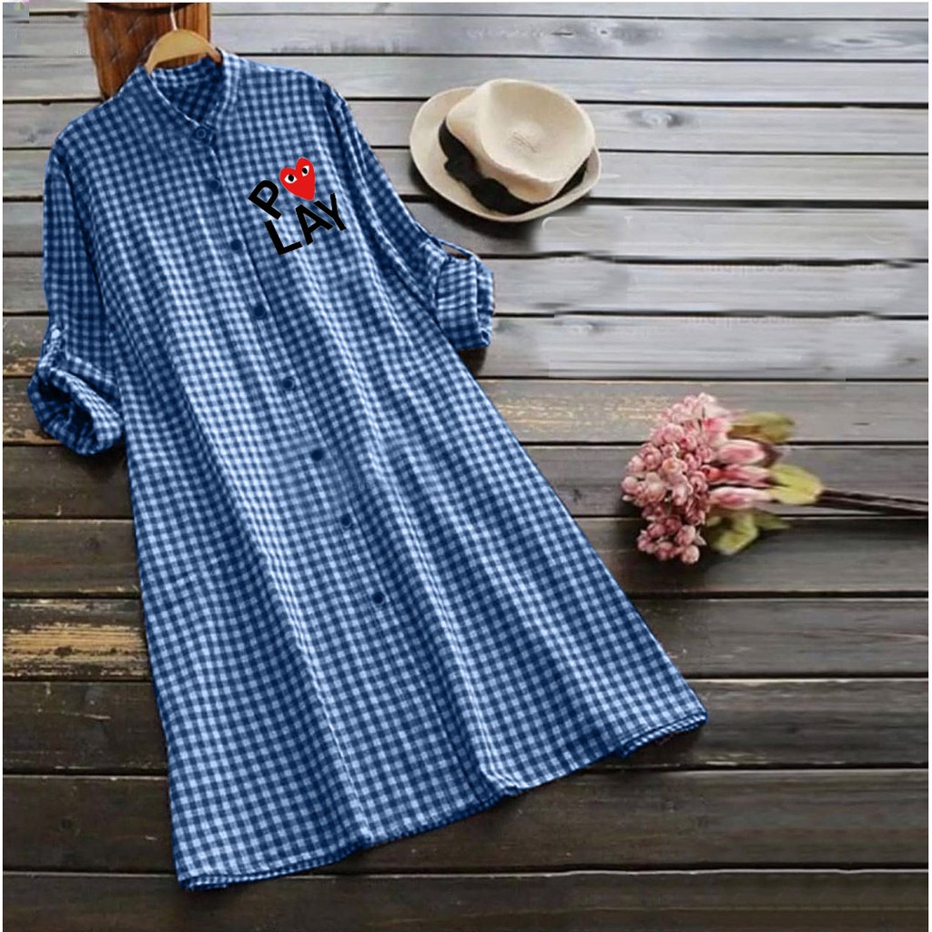 [HNFK] Tunik Kashena / Tunik Kotak / Tunik Korea / Tunik Terbaru Wanita / Longtop Wanita / Pakaian Wanita Terbaru