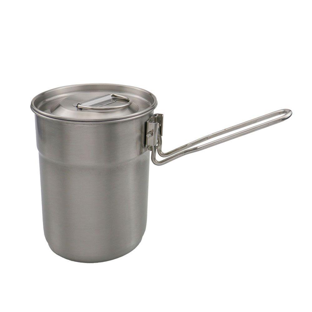 Agustinina Mug Air Portable Pot Pan Outdoor Tools Peralatan Masak Piknik Camping Mug Peralatan Masak Panci Peralatan Makan Cangkir Cangkir Stainless Steel