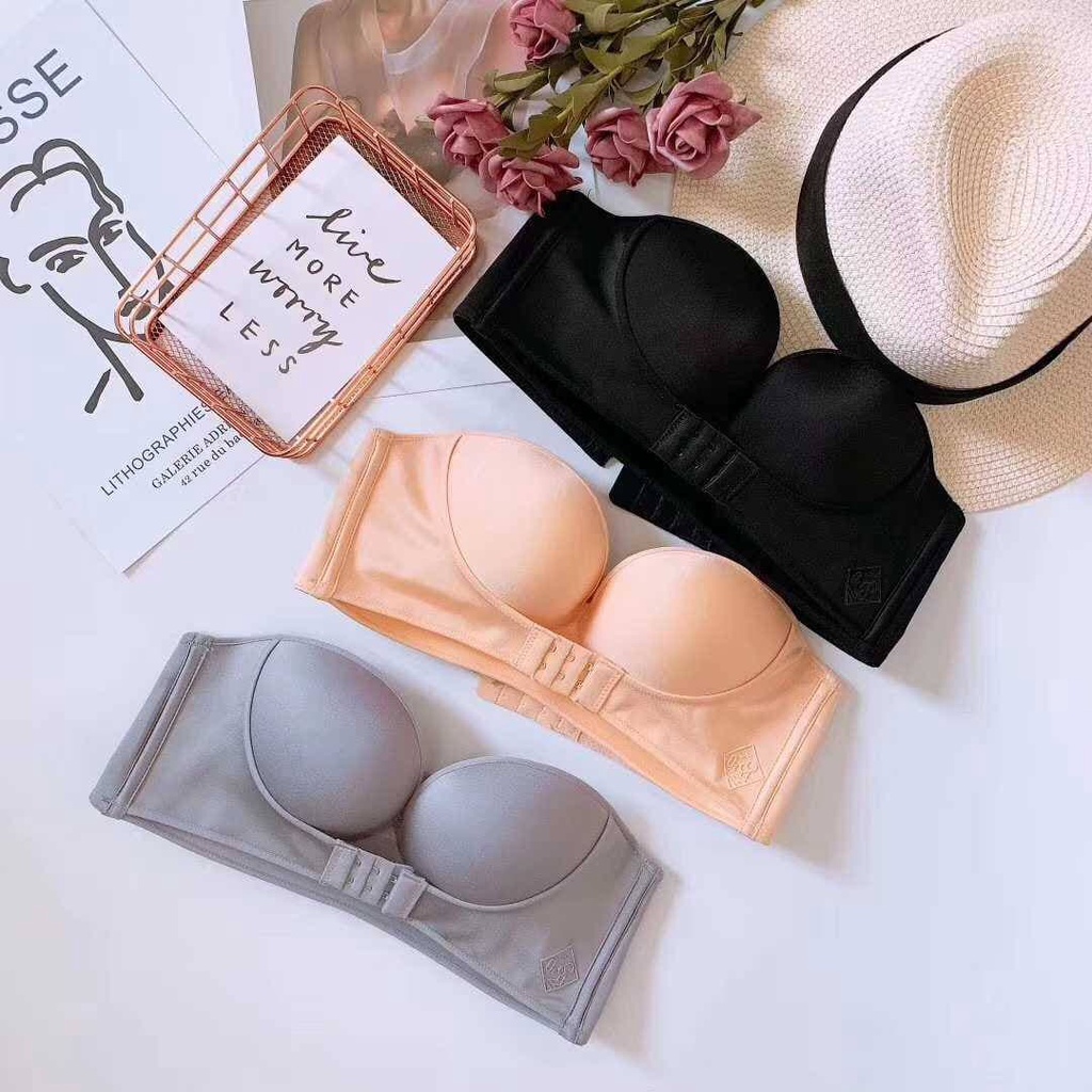 YAGOO - Bra Tanpa Tali Wanita Strapless Bra Push Up Non-Slip Bra34