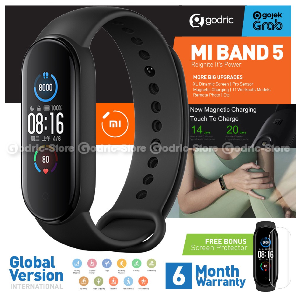 Xiaomi Mi Band 5 Amoled Smartwatch Miband 5 Original Dan Garansi Indonesia