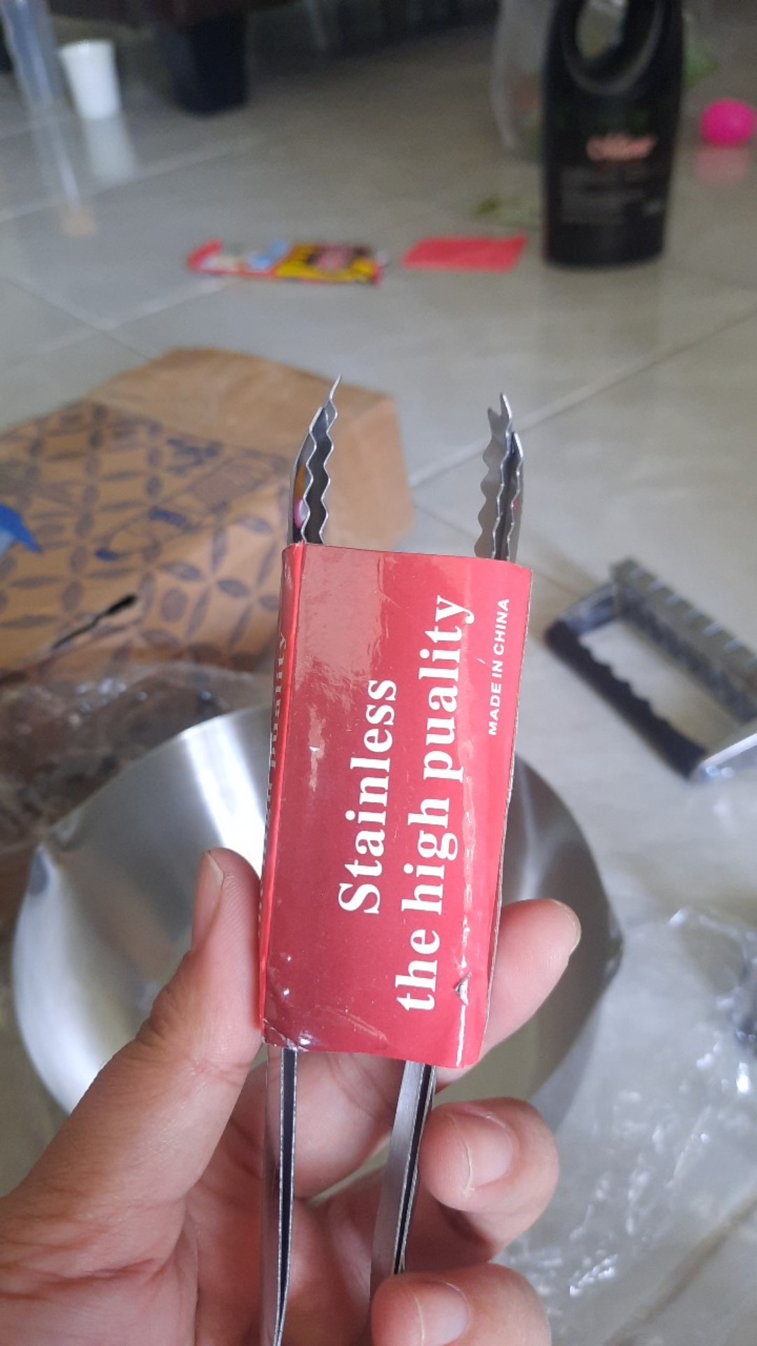 Jepitan Es Batu Penjepit Es Stainless