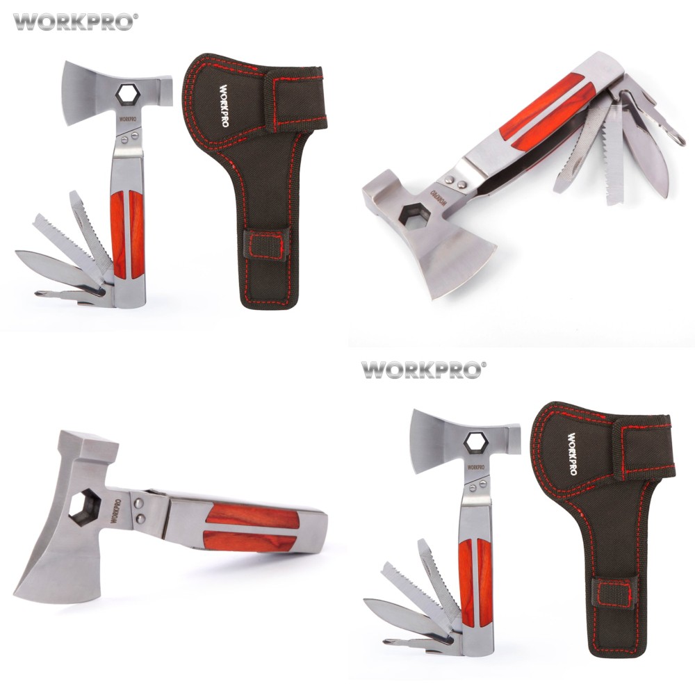 WORKPRO Palu Tang EDC Multifungsi Heavy Duty Pocket Axe - W014012AE - Silver