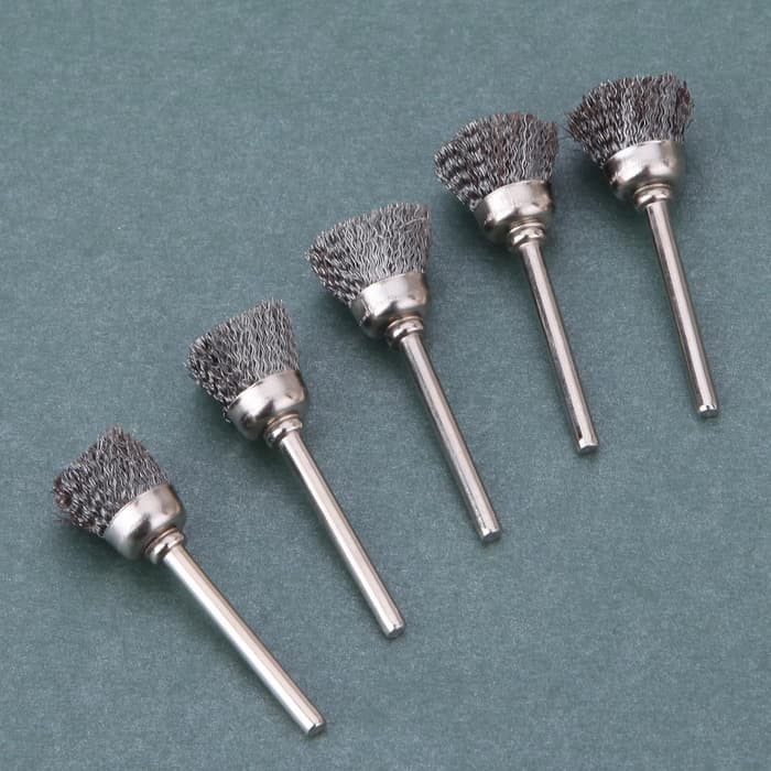 Wire Brush CUP STEEL 15mm Sikat Kawat Mangkok Mini Grinder Dremel WB03