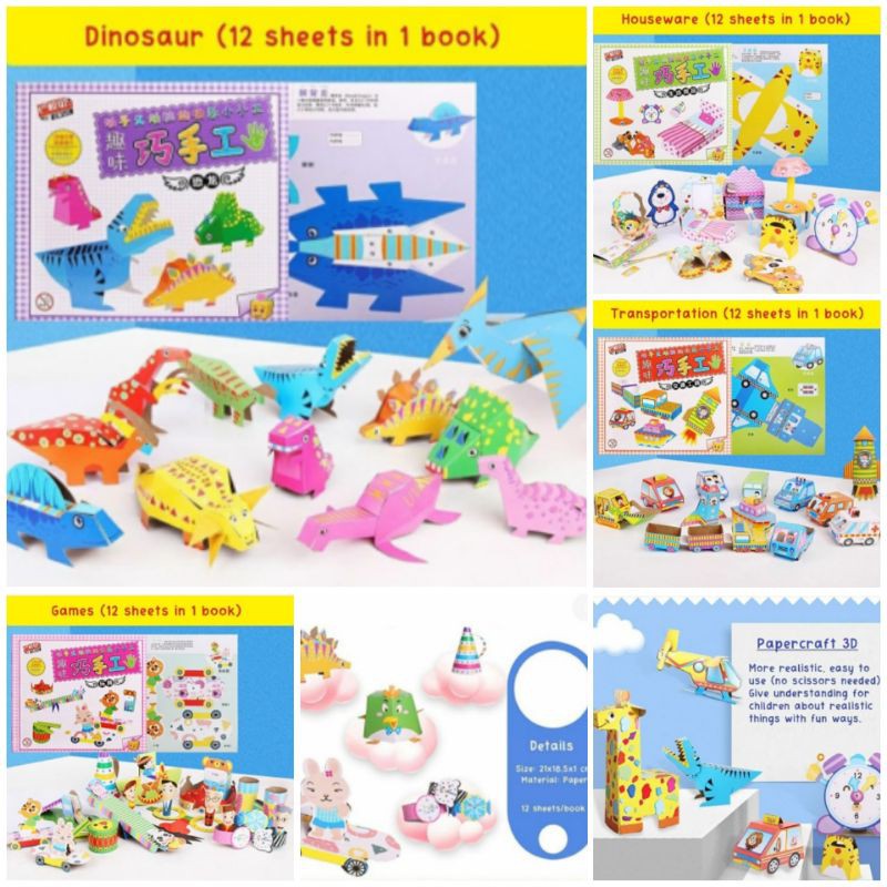 

mainan melipat kertas /papercraft 3D