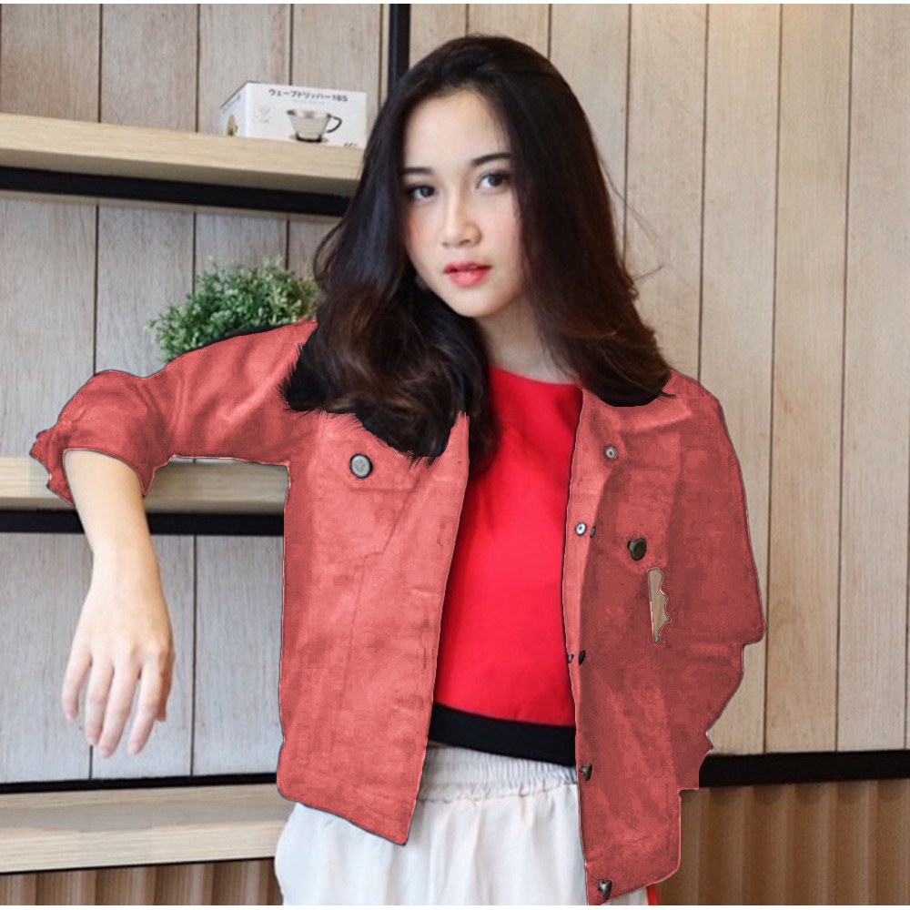 JAKET MONO - Jaket Wanita Korean Fashion Style Jacket Mono Cewek