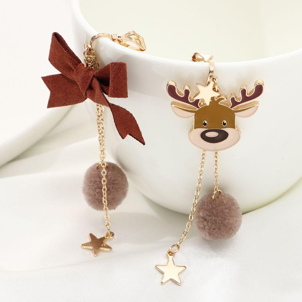 Preva Anting Elk Natal Anting Lucu Perhiasan Untuk Wanita Butterfly Knot Earring