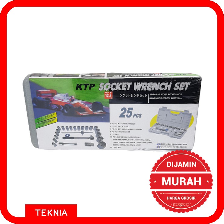 Kunci Pas Sok Set 25 Pcs KTP - Kunci Pas Socket