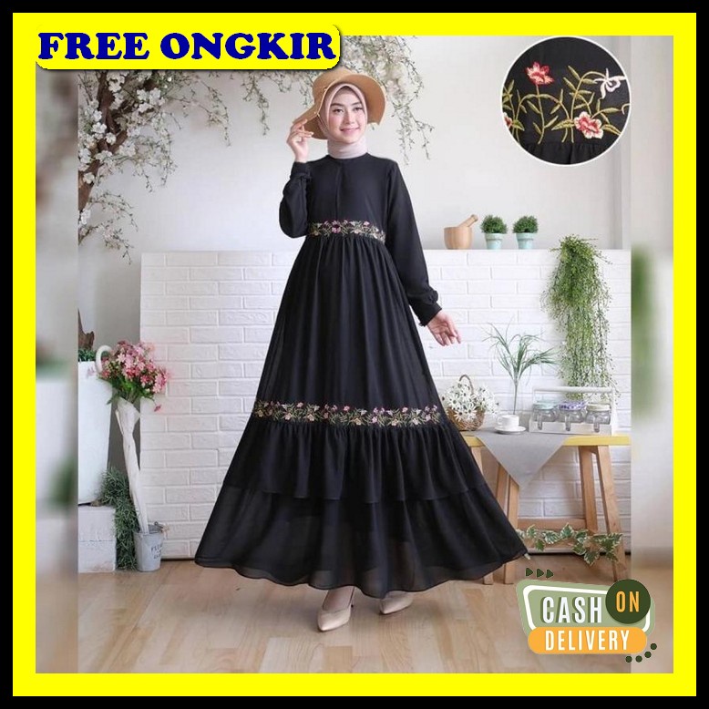 Games Jumbo Mewah Bj Muslim Casual Dres Muslimah Kekinian Dress Syari  Baju Gamis Syari Muslim Wanit