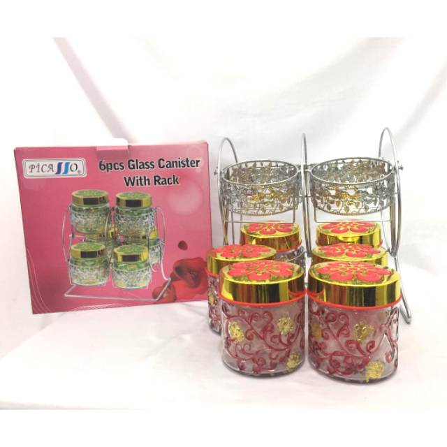 Aneka Toples Lebaran susun 6 rak putar