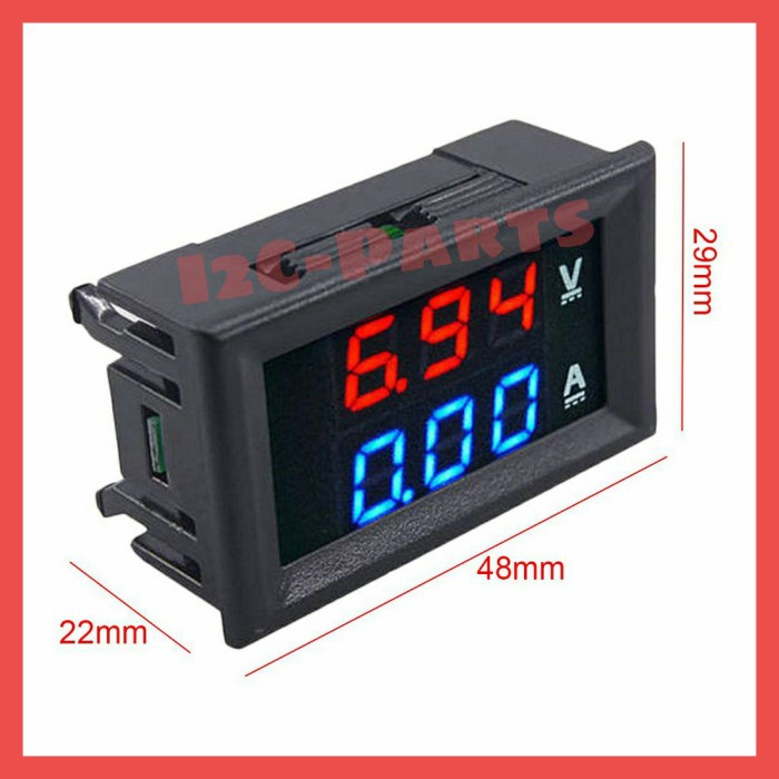 Dual Voltmeter Amperemeter DC Digital LED 0.28 100v 10A Combo Display