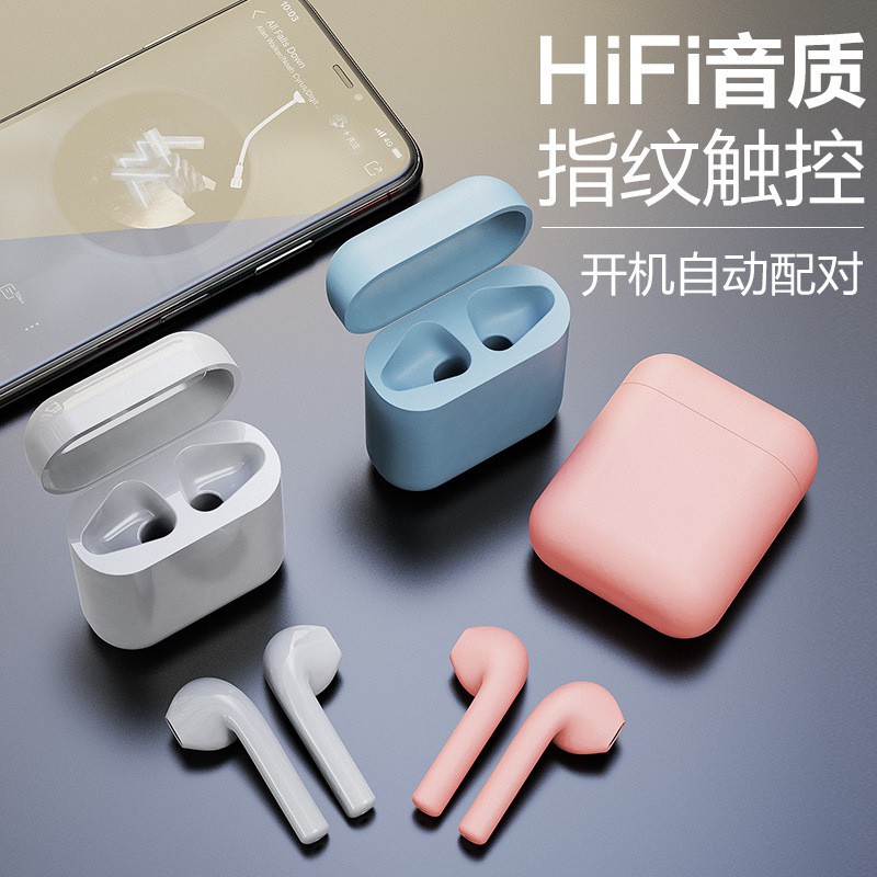 Inpods i12 TWS PRO Earphone Wireless Bluetooth Macaron Android IOS i12
