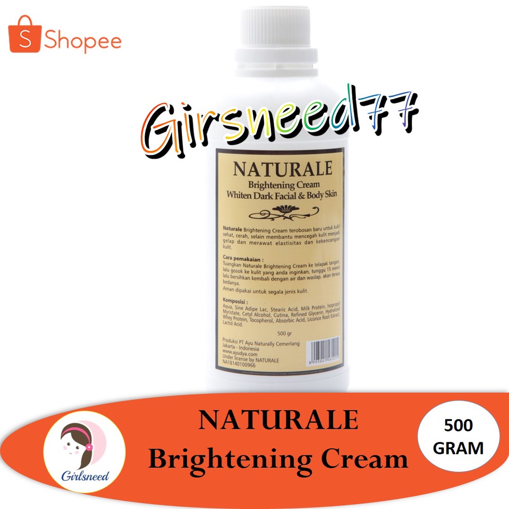 NATURALE Brightening Cream 500 gr GIRLSNEDD77