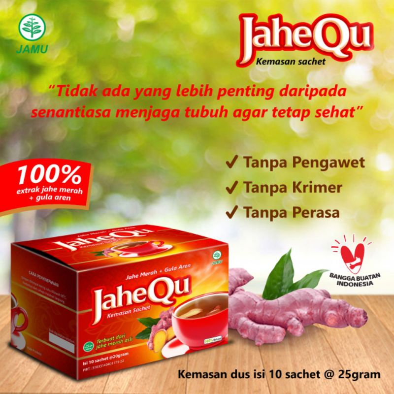 

JaheQu - Jahe Merah + Gula Aren Kemasan Kwalitas Premium