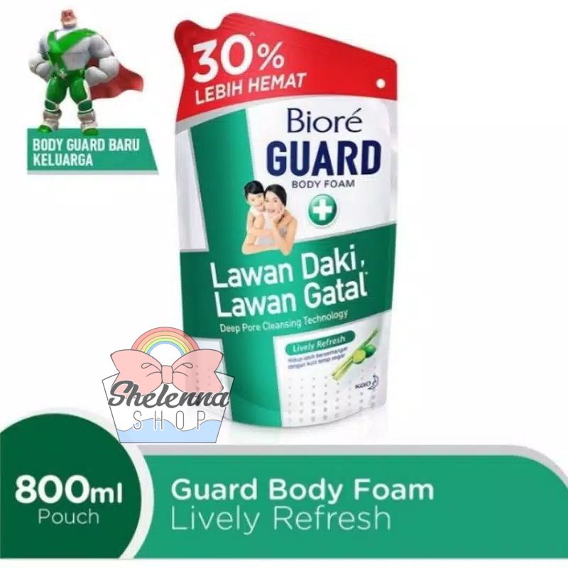 Biore Guard Body Foam Lively Refresh Sabun Mandi Refill 800ml