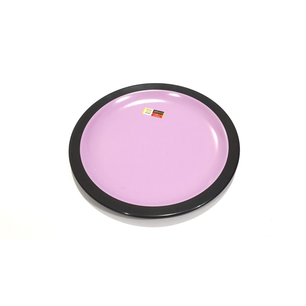 PIRING MAKAN BULAT JEPANG P09A8 Piring MELAMIN Datar Bulat Golden Dragon - 9 inc Ungu Hitam