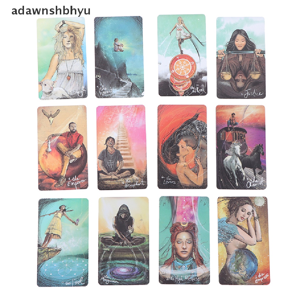 Adawnshbhyu 78kartu the light seers tarot Desk Card Game Kartu Game Versi Inggris